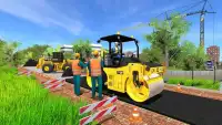 Construcción de carreteras Sim que opera Screen Shot 0