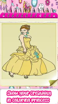 Livre de coloriage princesse: jeux de coloriage Screen Shot 2