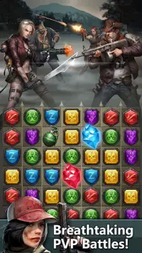 Zombies & Puzzles: RPG Match 3 Screen Shot 3