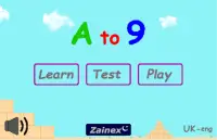 A To 9 - Learn alphabet and numbers Screen Shot 0
