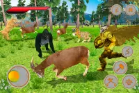 Trò chơi giải cứu động vật Flying Lion Rope Hero Screen Shot 4