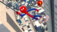 Spider Stickman Rope Hero - Gangster Crime Screen Shot 3
