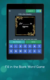 Fill in the Blank Word Quiz Screen Shot 10
