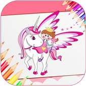 Coloring Pages for Kids - Unicorn Colors