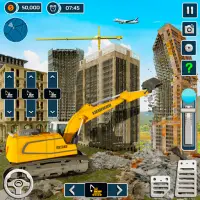 Excavator sim destroying games Screen Shot 0