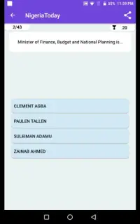 Nigeria Current Affairs Quiz Screen Shot 9