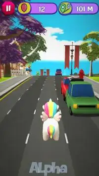 Unicorn Dash City Run Adventure Screen Shot 7