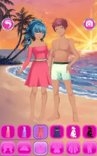 Anime Couple Dress up - Kiss games for girls Screen Shot 2