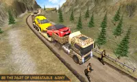 Offroad Army Car Transporter - World War Challenge Screen Shot 0