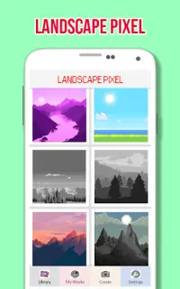 Landscape Coloring By Number - Pixel Art Screen Shot 0