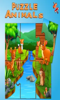 animals pets 5v5 wild jigsaw  puzzle for children Screen Shot 2