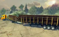 लांग ट्रेलर ट्रक लकड़ी कार्गो लॉगिंग सिम्युलेटर Screen Shot 4