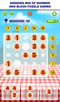 Numero gioco di puzzle - cibo Screen Shot 6