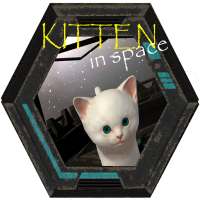 Kitten in space - Cute cat lost in universe