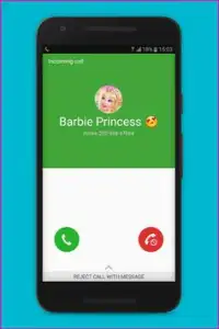 Fake Call Barbie Princess Screen Shot 0