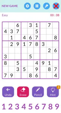 Sudoku puzzle : easy, medium, hard, expert Screen Shot 2
