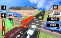 Railroad Crossing Mania: Mega trem passando em 3D Screen Shot 3