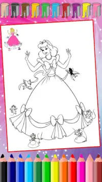 Princesse à colorier, pages à colorier princesse. Screen Shot 1