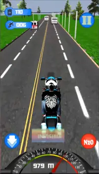 Highway Dash 3D - Speed ​​Street Bike Moto Racing Screen Shot 2