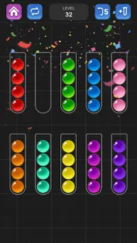 볼 정렬 퍼즐 게임 - 재미있는 색상 정렬 게임 Screen Shot 4