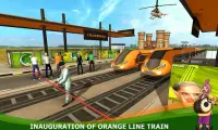 오렌지 라인 메트로 열차 게임 : 새로운 열차 시뮬레이터 Screen Shot 0