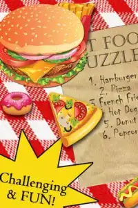 Fast Food Puzzle Game For Kids Screen Shot 0