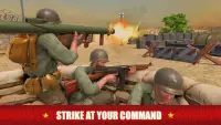 permainan perang dunia: ww2 gun tembakan perang Screen Shot 1