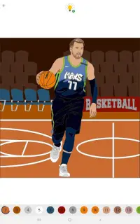 Раскраска баскетбол - Цвет по номеру Screen Shot 8