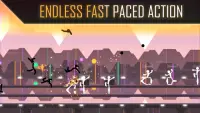 Stick Fight : Hit and Run Cyberpunk Runner Edition Screen Shot 2