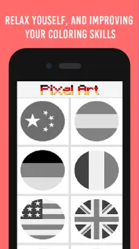 Flag Color By Number- Pixel Art No.Draw Coloring Screen Shot 0