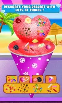 Snow Cone Maker 2017 - Beach Party Food Games Screen Shot 4
