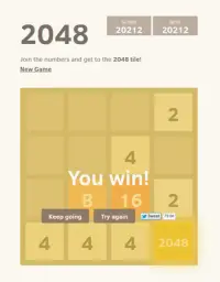 2048 Original Game Screen Shot 2