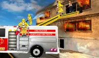Robot Firefighter Rescue Truck PRO: ฮีโร่ของเมืองจ Screen Shot 11