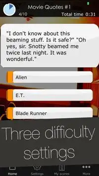 Movie Quotes Game - Quiz App Screen Shot 3