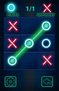 Tic-Tac-Toe Glow: X O puzzle Game Screen Shot 0