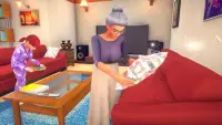 súper abuelita mamá simulador feliz familia juegos Screen Shot 2