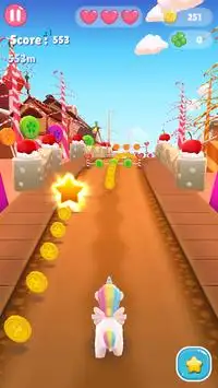 Corriendo unicornio Juego para chicas. Screen Shot 0