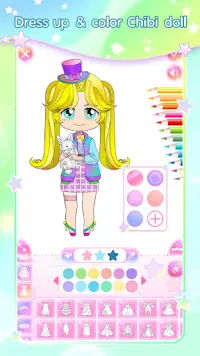 Chibi Doll Dress up & Coloring Screen Shot 1