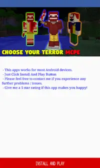 Escolha seu Terror  para Minecraft PE Screen Shot 1