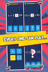 Math Games: Pug Ninja Maths Challenges Screen Shot 0