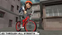자전거 게임에서 자전거 라이더 레이서 던지기 종이 Screen Shot 10