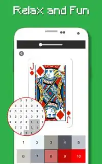 Coloring Solitaire Card By Number - Pixel art Screen Shot 4