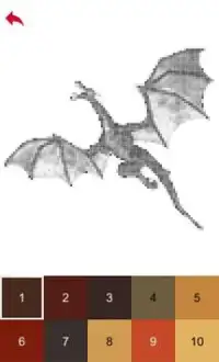 Dragons Color by Number - Pixel Art Game Screen Shot 2