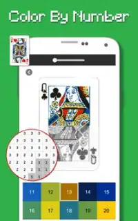 Coloring Solitaire Card By Number - Pixel art Screen Shot 2