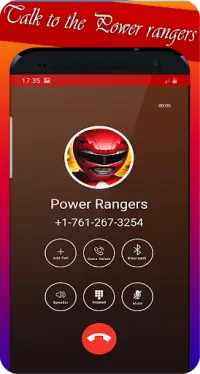 video call from power's rangers, and chat prank Screen Shot 3