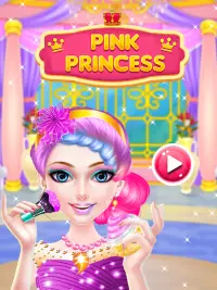 Công chúa màu hồng-makeover trò chơi Screen Shot 0