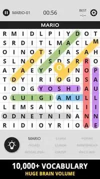 Word Search Topic For Mario Screen Shot 0