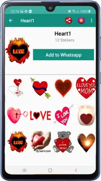 whatsapp için aşk çıkartmaları Screen Shot 9