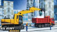 Snow excavator & road construction games 2020 Screen Shot 1