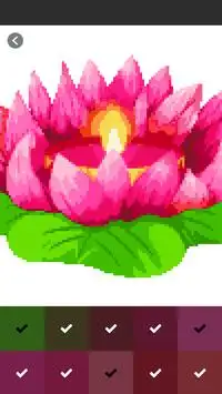 Lotus Flower Pixel Art Coloring By Number Screen Shot 7